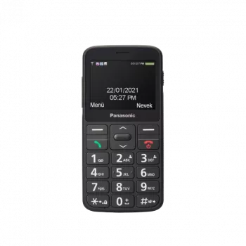 Mobilusis telefonas Panasonic KX-TU160 — 2.4 colio TFT, viena SIM, 2G, 320×240, Bluetooth, USB-C, 0,3 MP kamera, Juoda