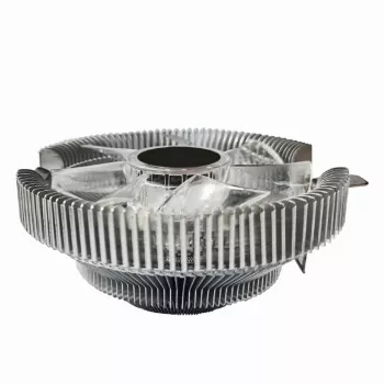 Oro aušintuvas Gembird CPU-HURACAN-X40 — 90 mm ventiliatorius, 800–1600 RPM, LGA 775, permatomas