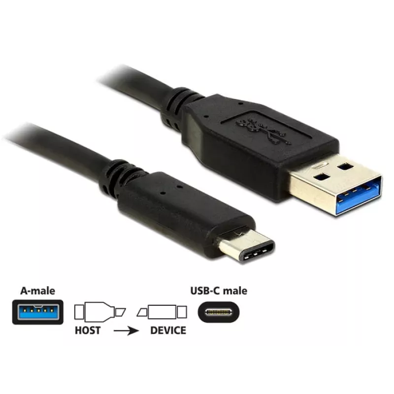 USB laidas DeLOCK 0,5 m USB 3.1-C / USB 3.1-A