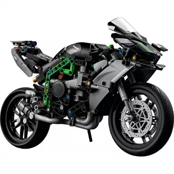 LEGO Technic motociklo modelis Kawasaki Ninja H2R 42170 — 1:1 mastelio replika, 643 dalys, instrukcijos, nuo 10 metų