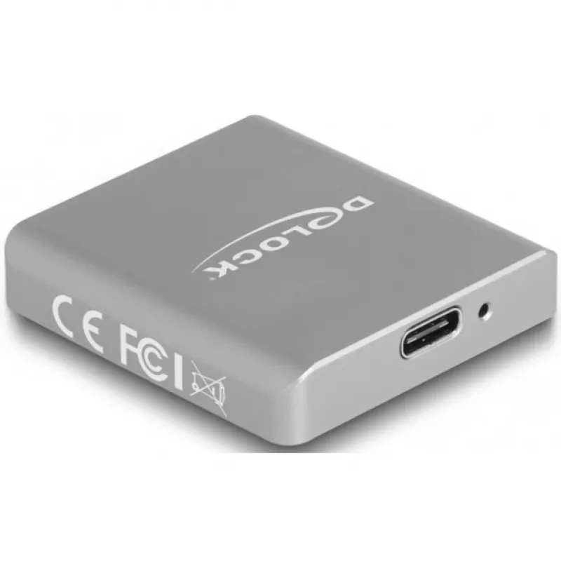 DeLOCK 91006 SD kortelių skaitytuvas, pilkas, USB Type-C, 10000 Mbit/s