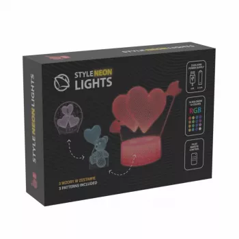 Manta SNL115RGB RGB 3D širdies dekoratyvinė LED lempa