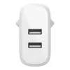 Belkin BOOST CHARGE maitinimo adapteris - 24 W - QC 3.0 - 2 USB išėjimai - baltas (WCB002VFWH)