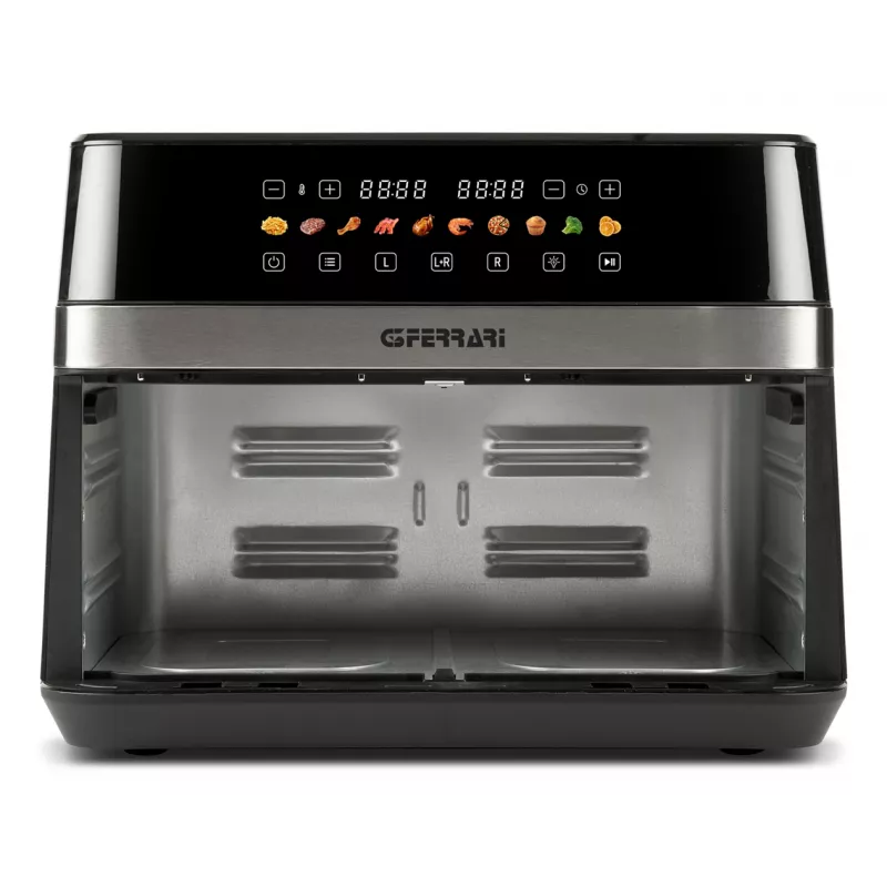 G3 Ferrari G10223 Dviguba gruzdintuvė 12 L Stalviršinė 2200 W Karšto oro gruzdintuvė Juoda, Nerūdijantis plienas