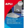 Etiketė agipa 10070 sidabrinis poliesteris 63,5 x 29,6 mm atspari orui ir nešvarumams