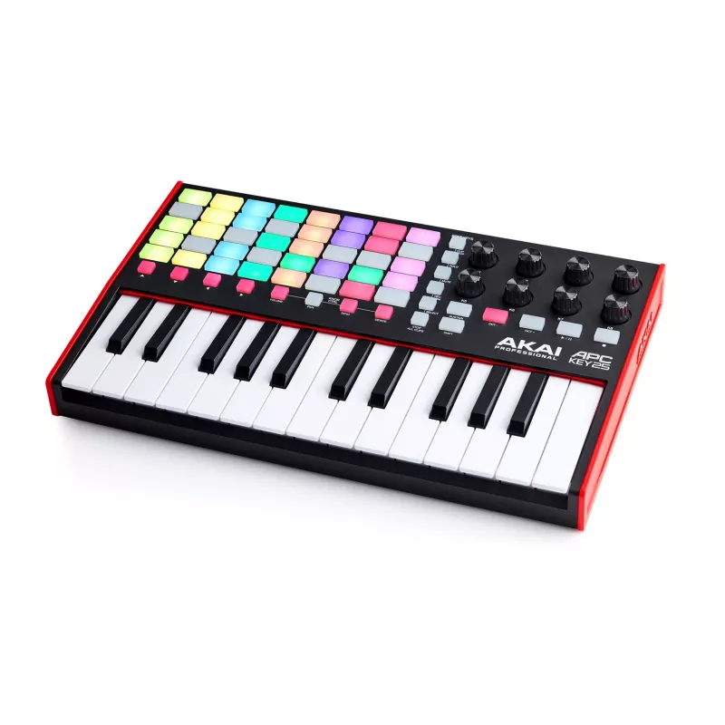 MIDI valdiklis AKAI APC Key 25 MK2 – 25 jautrių klavišų, 40 RGB pledų, 8 rankenėlių, USB maitinimas