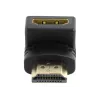 HDMI adapteris GEMBIRD A-HDMI90-FML, HDMI į HDMI, 90° kampinis, juodas