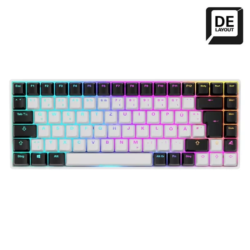 Mechaninė klaviatūra Sharkoon SKILLER SGK50 S3 75% balta