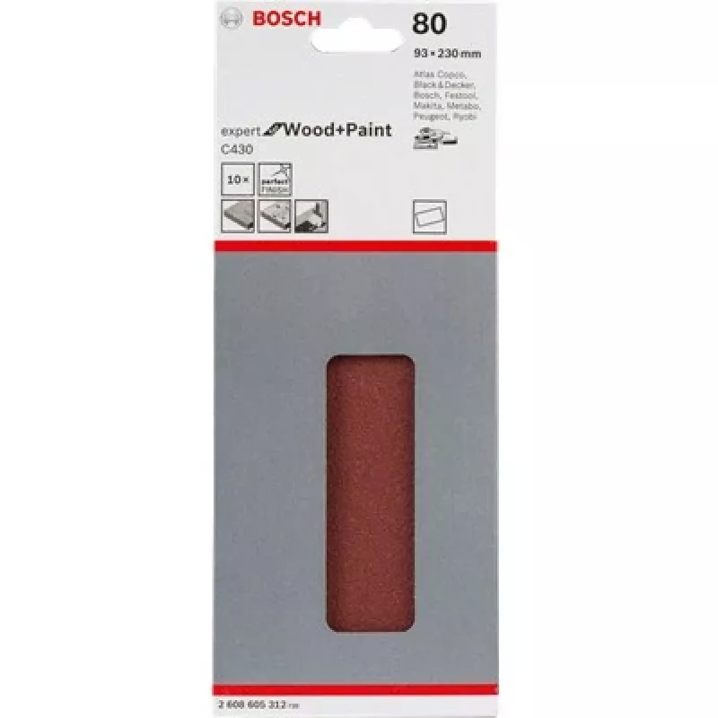 Bosch C430 Expert Wood and Paint šlifavimo popierius (10 vnt.)