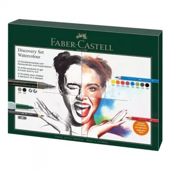 Spalvotų pieštukų rinkinys Faber-Castell Discovery Set — 12 vnt., įvairiaspalviai