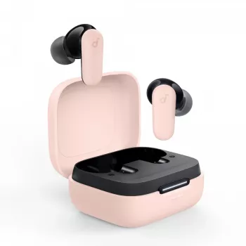 Ausinės Anker P30i belaidės į ausis skirtos pokalbiams ir muzikai, USB Type-C, Bluetooth, šviesiai rožinė