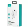 USAMS T36 mini USB-C tinklo įkroviklis, 20 W, PD 3.0, su 1 m USB-C – Lightning kabeliu