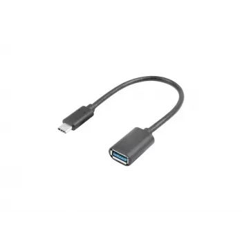 LANBERG AD-UC-UA-04 adapter USB Type-C kištukas - USB Type-A lizdas 15 cm juodas