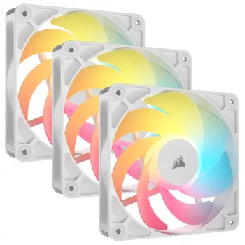 CORSAIR RS120-R 120 mm baltas ARGB ventiliatorius (25 mm storis)