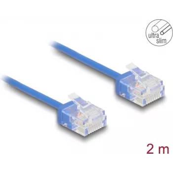 Tinklo kabelis DeLOCK RJ45 Cat.6 2 m mėlynas