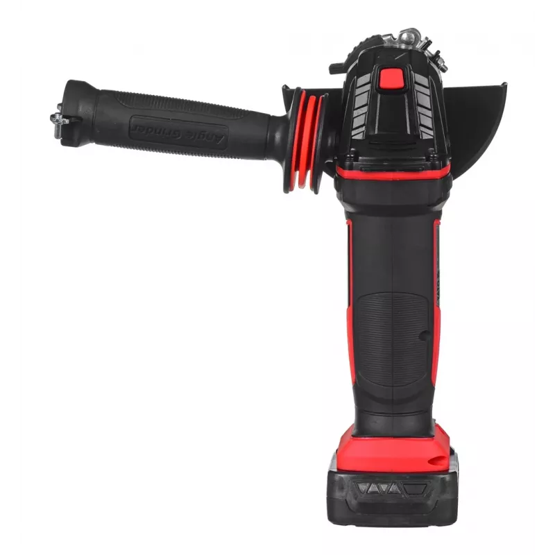 Kampinis šlifuoklis YATO YT-82826, 18V Li-Ion 2Ah, 125 mm diskas, 10 000 aps./min., M14 sriegis, beįrankis reguliuojamas gaubtas