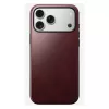 Odininis dėklas Nomad Modern, skirtas iPhone 17 Pro Max (6,9 colio) – Burgundijos, oda+TPU+PC