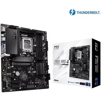 Motininė plokštė ASRock Z890 Pro-A ATX – Intel Z890, LGA 1851, DDR5, 4x DIMM, 256 GB, 2,5 Gb LAN, PCIe Gen5