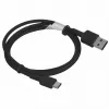 AUKEY CB-CD30 USB-A į USB-C kabelis 0,9 m, pintas nailonu, 60W PD, 3A, juodas