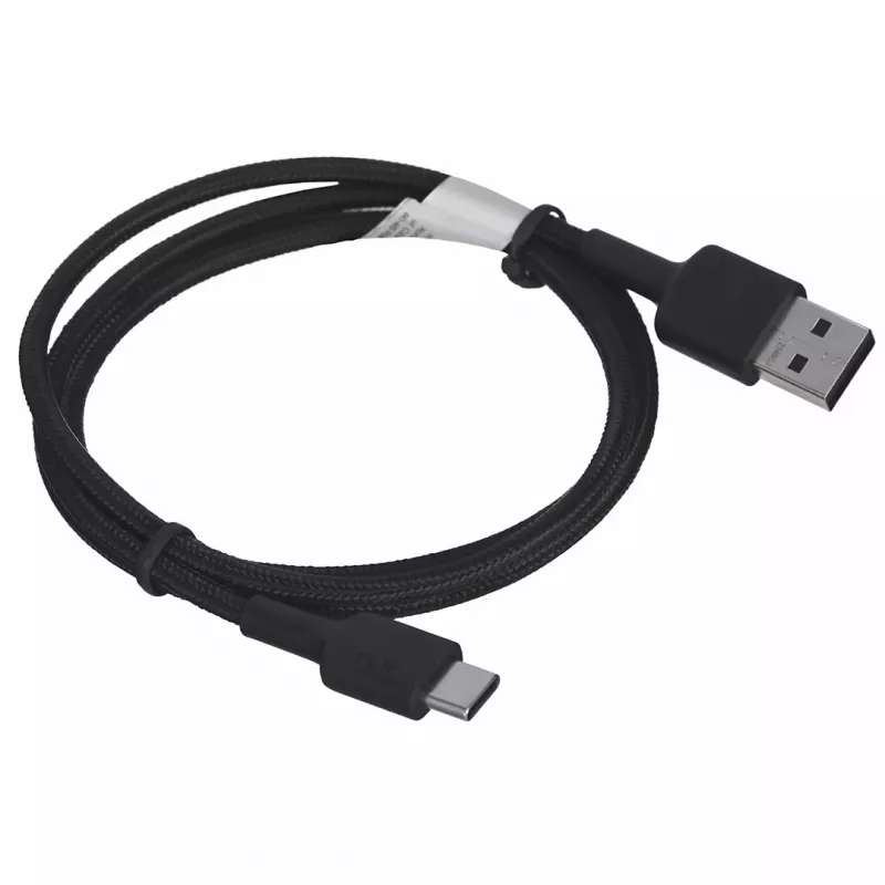 AUKEY CB-CD30 USB-A į USB-C kabelis 0,9 m, pintas nailonu, 60W PD, 3A, juodas