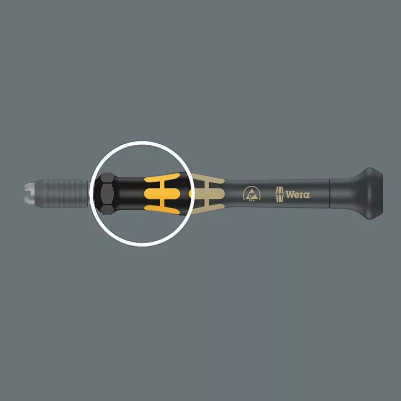 Kombinuotas atsuktuvas Wera ESD/11 SB – 1 vnt., Torx/Phillips/Kryžminiai/Plošti antgaliai, plastikinė rankena (juoda/geltona)