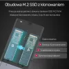 SSD dėklas Unitek S1206A 2× M.2 NVMe PCIe Gen3 x4, USB 3.2 Gen 2 (10 Gbit/s), aliuminis, USB-C, su maitinimo šaltiniu