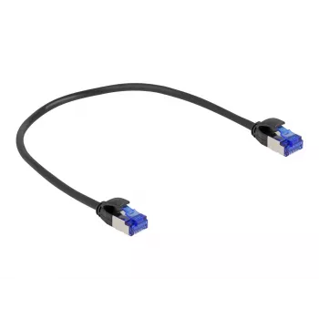 DeLOCK RJ45 Cat.6A S/FTP Slim tinklo kabelis 0,25 m juodas