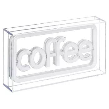 Neon LED ženklas ActiveJet AJE-NEON COFFEE, daugiaspalvis, USB 5V, montuojamas ant paviršiaus, AS plastikinis rėmas