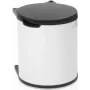 Brabantia 428081 įmontuojama šiukšliadėžė 15L apvali juoda balta