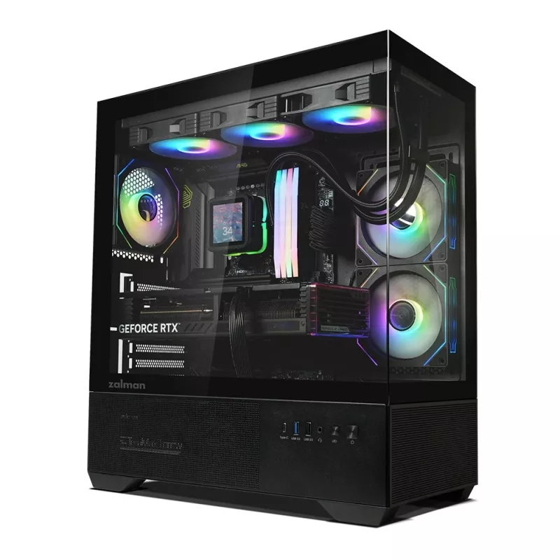 Korpusas ZALMAN CHRONIX V2 Mid Tower ARGB ventiliatoriai x3 juodas