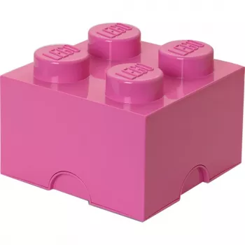 LEGO Storage Brick 4 40031739 rožinė – plastikinė sukraunama laikymo dėžė smulkiems daiktams