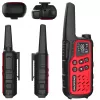 Nešiojamos racijos Baofeng BF-T25E — 16 kanalų, 0,5 W, Li-Ion 1400 mAh, rinkinys 2 vnt. (raudonos)