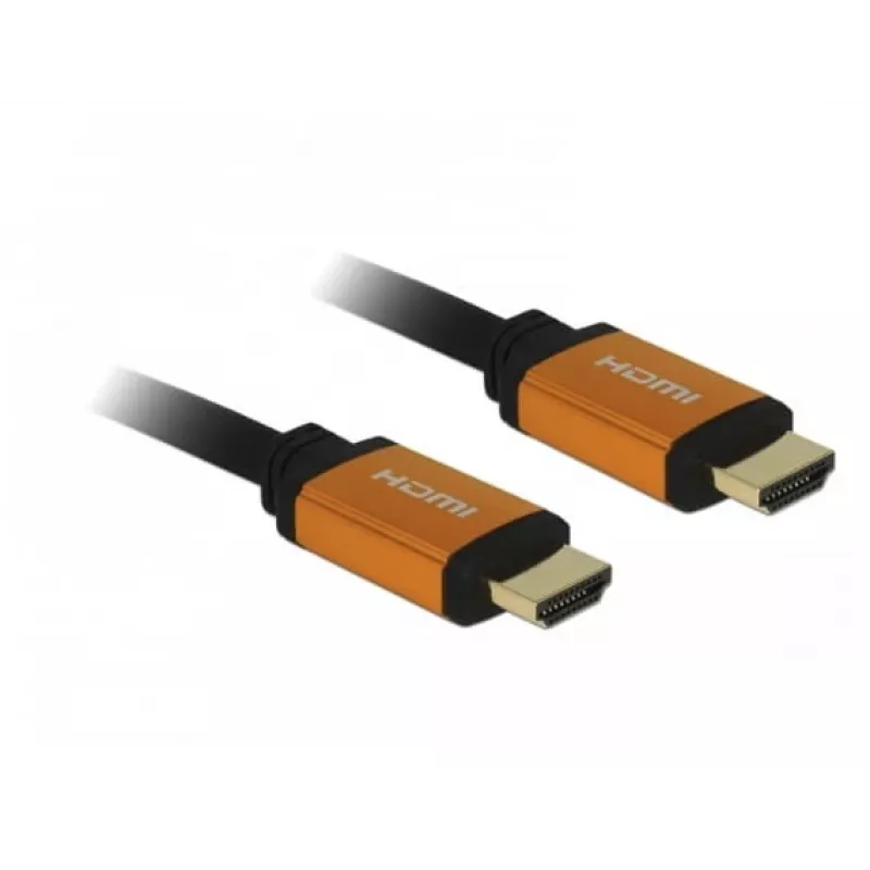HDMI kabelis DeLOCK 85727 1 m, A tipo kištukas – A tipo kištukas, juodas auksu