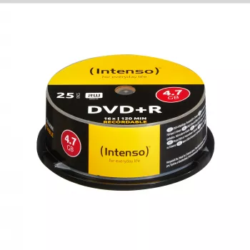 DVD+R Intenso 4.7 GB 16x 25 vnt. dėžutėje