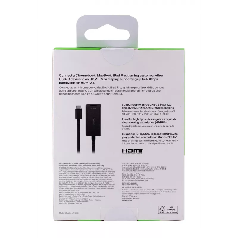 Belkin AVC013BTBK vaizdo kabelio adapteris HDMI A tipo (standartinis) USB Type-C juodas
