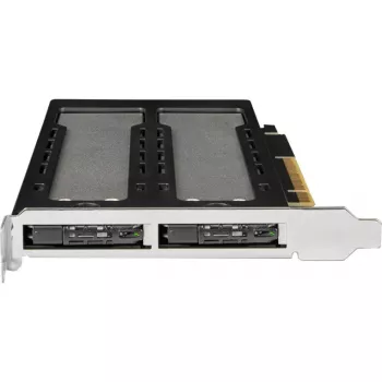 Mobilus diskų krepšys RAIDSONIC ToughArmor MB842MP-B — 2 išimami lizdai M.2 NVMe, PCIe 4.0 x16