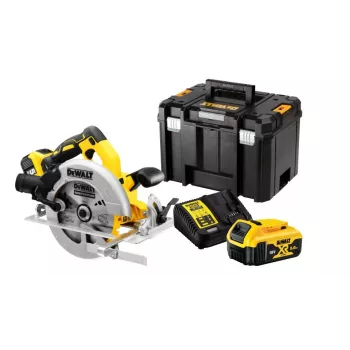 DeWALT DCS570P2-QW akumuliatorinis diskinis pjūklas 18,4 cm Sidabrinis, Geltonas 5500 RPM