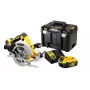 DeWALT DCS570P2-QW akumuliatorinis diskinis pjūklas 18,4 cm Sidabrinis, Geltonas 5500 RPM