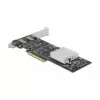 PCI Express x8 kortelė DeLOCK 89009 su dviem USB-C 3.2 Gen 2x2 prievadais