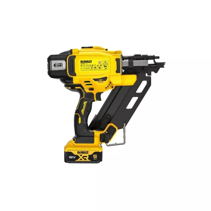 Vininis pistoletas DeWALT DCN930N-XJ 18V belaidis, kampuotas dėtuvės, 2,8 mm, 5–90 mm kabės, talpa 55 vnt.