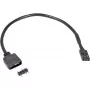 Inter-Tech 88885550 RGB LED adapteris-kabelis, 3 kontaktų 5 V RGB į VDG, 20 cm, juodas