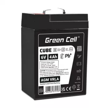 GREENCELL AGM VRLA baterija 6V 4Ah IP54