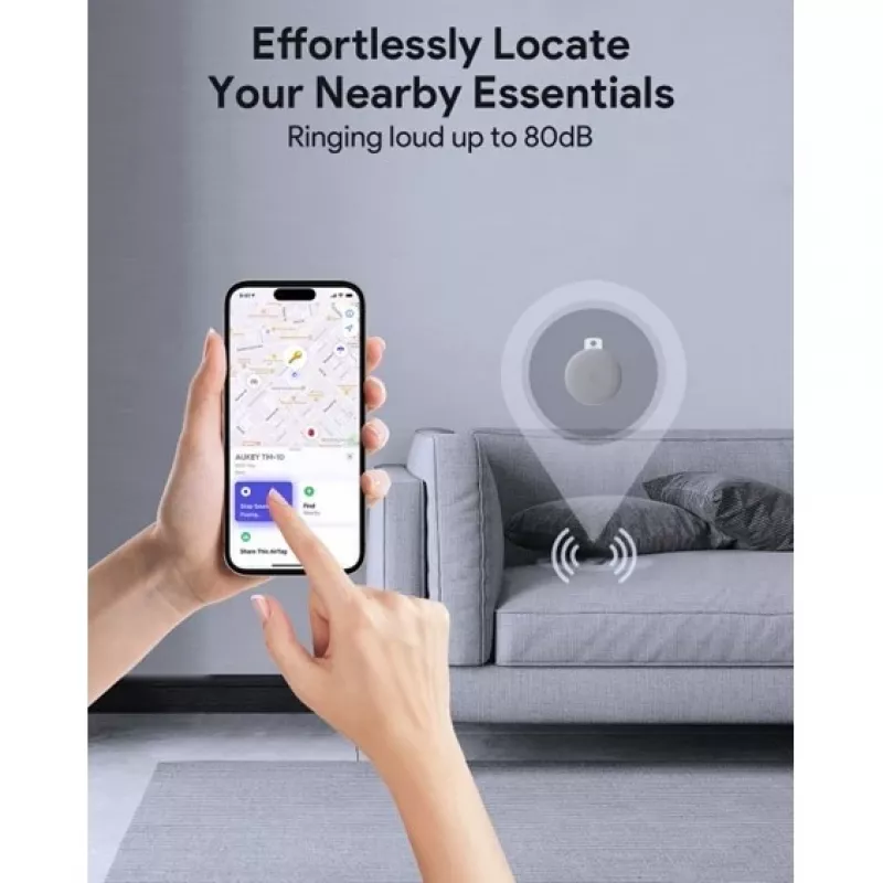 AUKEY Smart Mini Air Tag Bluetooth Tracker, skirtas Apple Track Mate 1 serijai TM-10