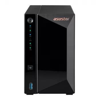 Asustor DRIVESTOR 2 Pro Gen2 AS3302T v2 NAS, Realtek RTD1619B, 2 GB DDR4, ADM, juoda