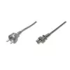 Assmann maitinimo laidas, Schuko – C5, 1,2 m, H05VV-F3G 0,75 mm², juodas (AK-440115-012-S)