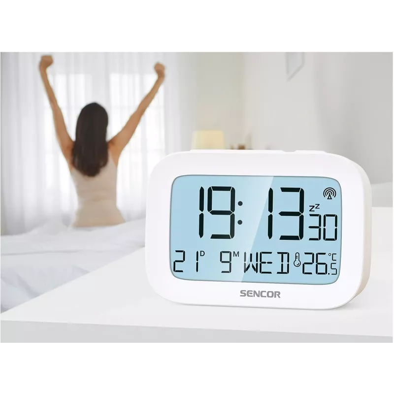 Skaitmeninis žadintuvas SENCOR SRC 2200 su LED ekranu ir baterijų atsarginiu maitinimu