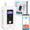 Anglies monoksido ir dujų detektorius BLOW TGC30 WiFi Tuya su LCD, 85 dB, laidinis, paviršinis montavimas, baltas