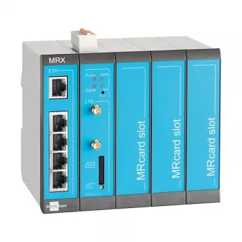Pramoninis 4G maršrutizatorius INSYS icom MRX5 LTE — Fast Ethernet 10/100 Mbps, BGP/OSPF/RIP, IPSec, RADIUS