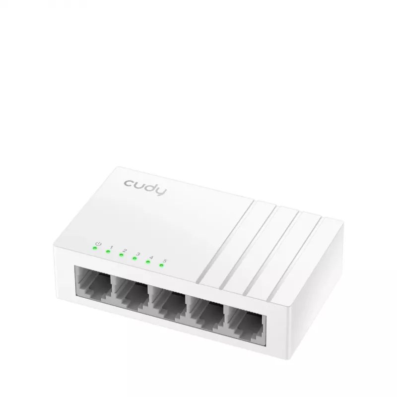 Tinklo jungiklis Cudy GS105U — nevaldomas 5 prievadų Gigabit Ethernet (10/100/1000), baltas, 5 V