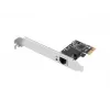 Vidinė Ethernet tinklo plokštė LANBERG PCE-1GB-201, PCI Express, 1× RJ-45 Gigabit (1000 Mbit/s), juoda